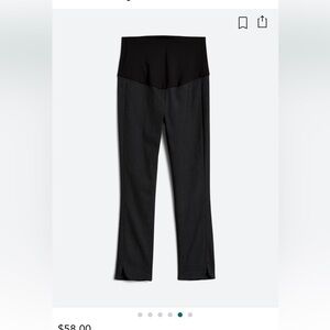 Maternity curved hem pant